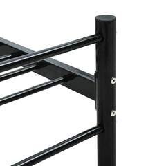 vidaXL Bed Frame without Mattress Black Metal 90x200 cm 5
