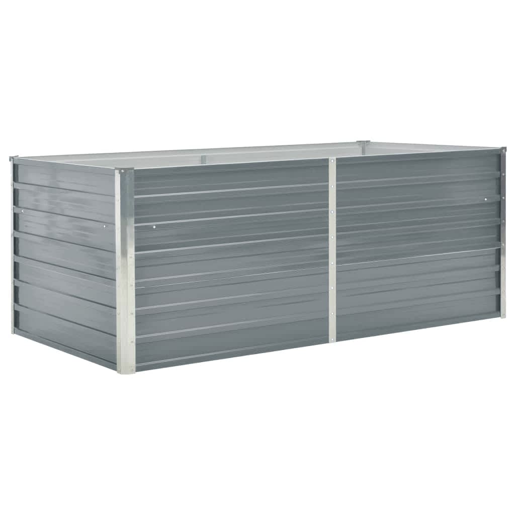 vidaXL Raised Garden Bed | Grey | Galvanised Steel | 160x80x45 cm | Durable 2