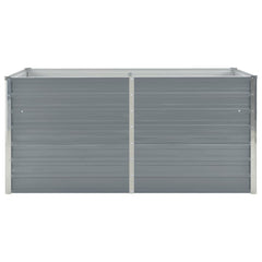 vidaXL Raised Garden Bed | Grey | Galvanised Steel | 160x80x45 cm | Durable 3
