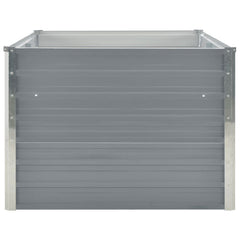 vidaXL Raised Garden Bed | Grey | Galvanised Steel | 160x80x45 cm | Durable 4