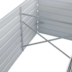 vidaXL Raised Garden Bed | Grey | Galvanised Steel | 160x80x45 cm | Durable 5