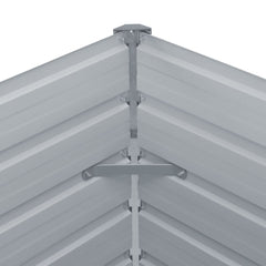 vidaXL Raised Garden Bed | Grey | Galvanised Steel | 160x80x45 cm | Durable 6