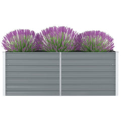 vidaXL Raised Garden Bed | Grey | Galvanised Steel | 160x80x45 cm | Durable 1