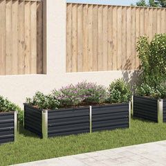 vidaXL Raised Garden Bed | Anthracite | Galvanised steel | 160x80x45 cm 1