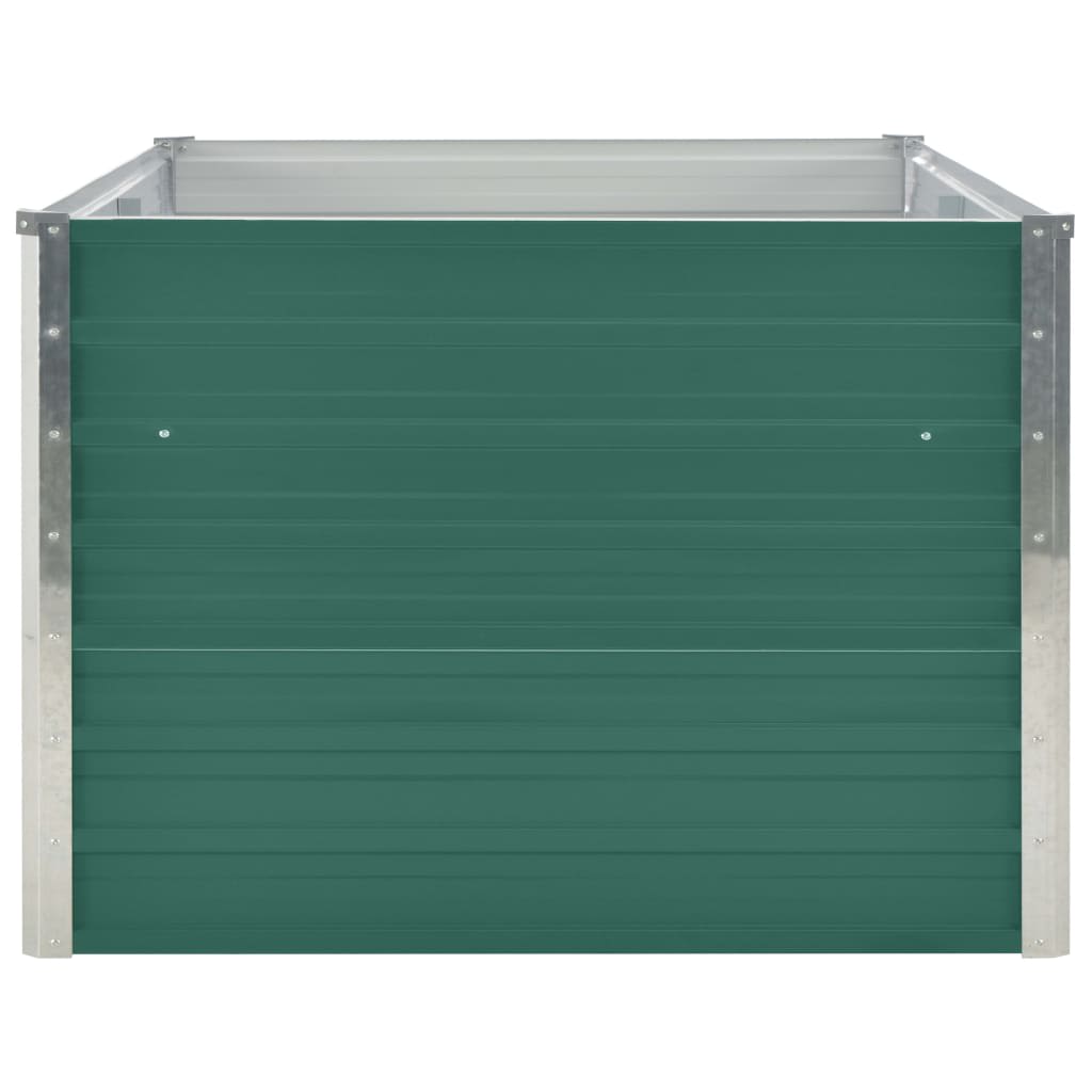 vidaXL Raised Garden Bed | Green | Galvanised steel | 160x80x45 cm | Tough 4