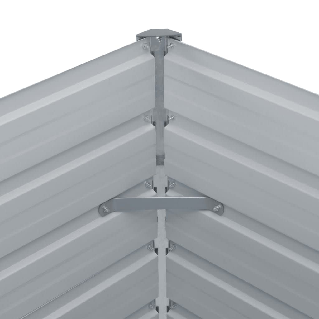vidaXL Raised Garden Bed | Green | Galvanised steel | 160x80x45 cm | Tough 6