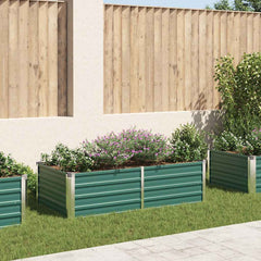 vidaXL Raised Garden Bed | Green | Galvanised steel | 160x80x45 cm | Tough 1