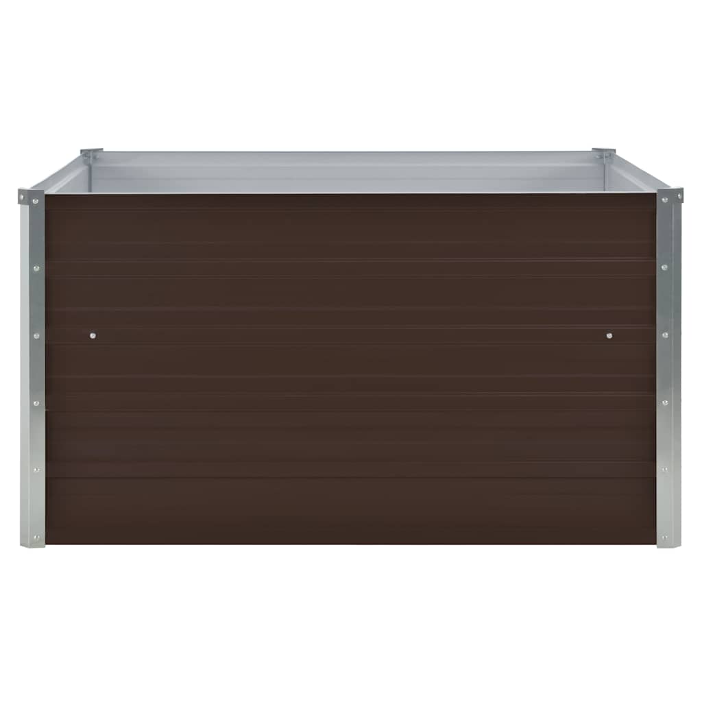 vidaXL Raised Garden Bed | Brown and Grey | Galvanised steel | Medium | Durable 3