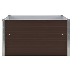 vidaXL Raised Garden Bed | Brown and Grey | Galvanised steel | Medium | Durable 3