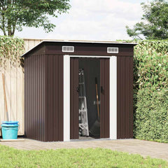 Garden Shed Metal Brown