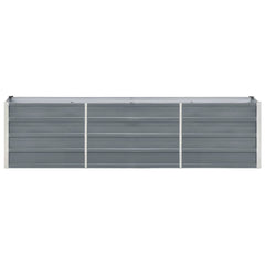 vidaXL Raised Bed | Grey | Galvanised steel | 240 x 40 x 45 cm | Durable 3