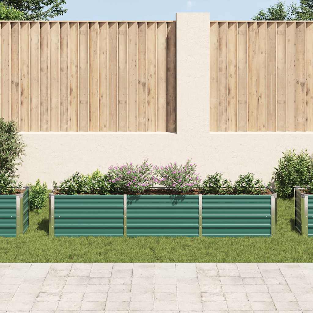 vidaXL Raised Bed | Green | Galvanised steel | Large | Raised Bed | Rectangular 3