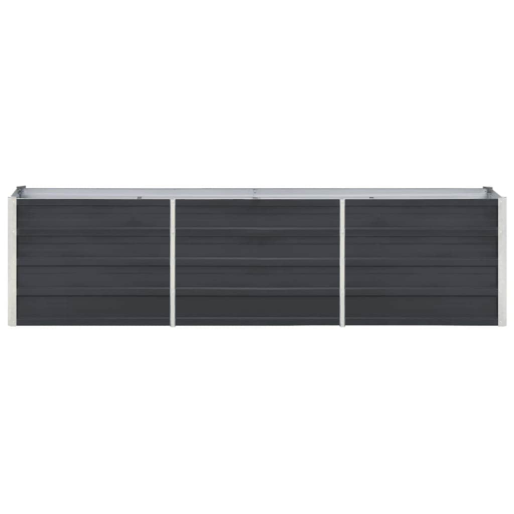 vidaXL Raised Bed | Anthracite | Galvanised steel | 240x40x45 cm | Durable 4