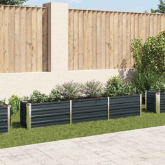 vidaXL Raised Bed | Anthracite | Galvanised steel | 240x40x45 cm | Durable 1