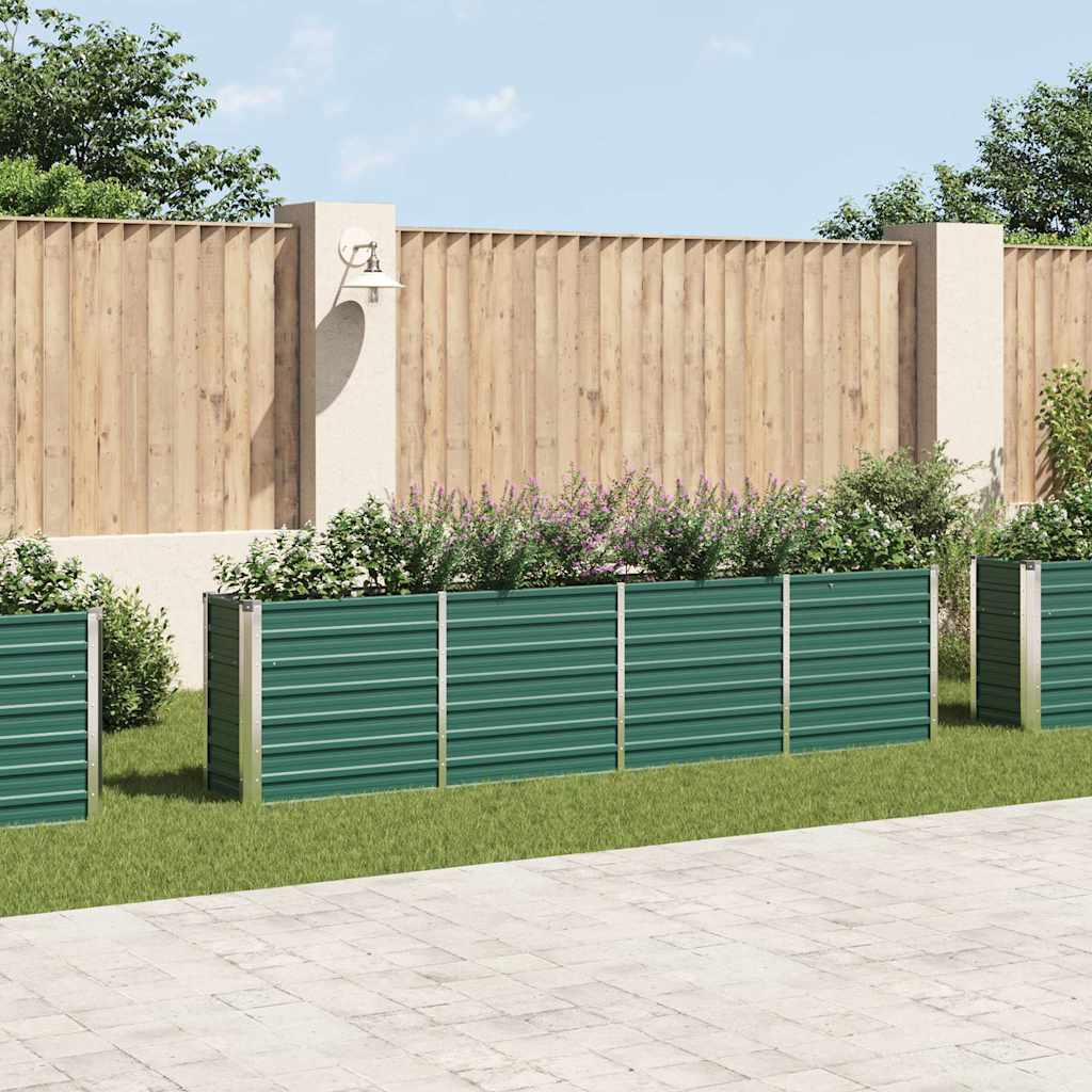 vidaXL Raised Garden Bed | Green | Galvanised steel | Large | Sturdy 1