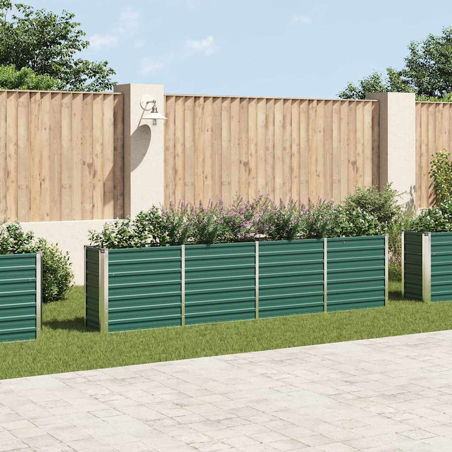 vidaXL Raised Garden Bed | Green | Galvanised steel | Large | Sturdy 1