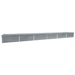 vidaXL Garden Raised Bed Galvanised Steel Grey