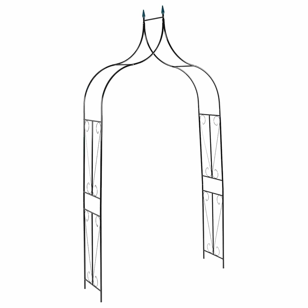 vidaXL Garden Arch Dark Green 142x37x275 cm Iron 1