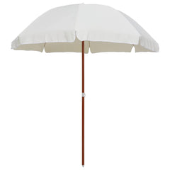 vidaXL Garden Parasol with Steel Pole 240 cm Sand 1
