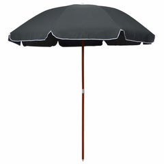 vidaXL Garden Parasol with Steel Pole 240 cm Anthracite 1