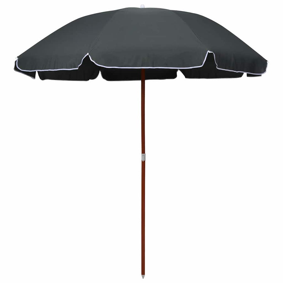 Garden Parasol with Steel Pole Anthracite