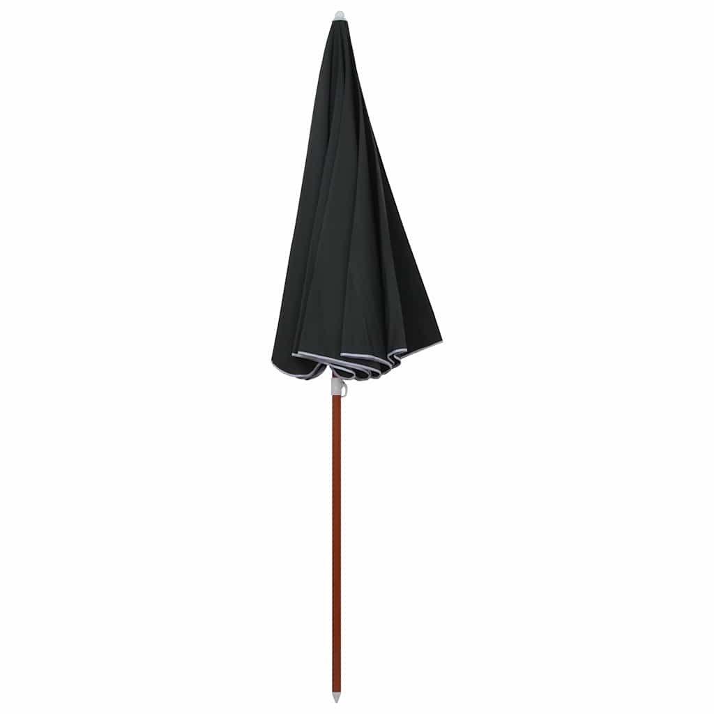 vidaXL Garden Parasol with Steel Pole 240 cm Anthracite 2