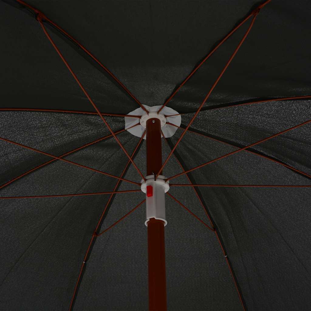 vidaXL Garden Parasol with Steel Pole 240 cm Anthracite 4