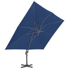vidaXL Cantilever Garden Parasol with Aluminium Pole 4x3 m Azure Blue 3