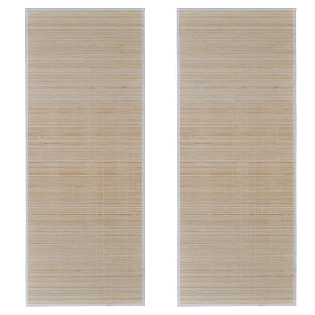 Rectangular Natural Bamboo Rugs 2 pcs 120x180 cm 120 x 180 cm (2 pcs)