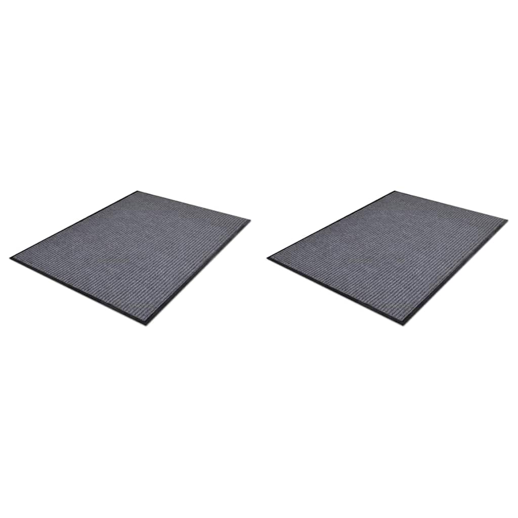 PVC Door Mats Grey 90x60 cm 2
