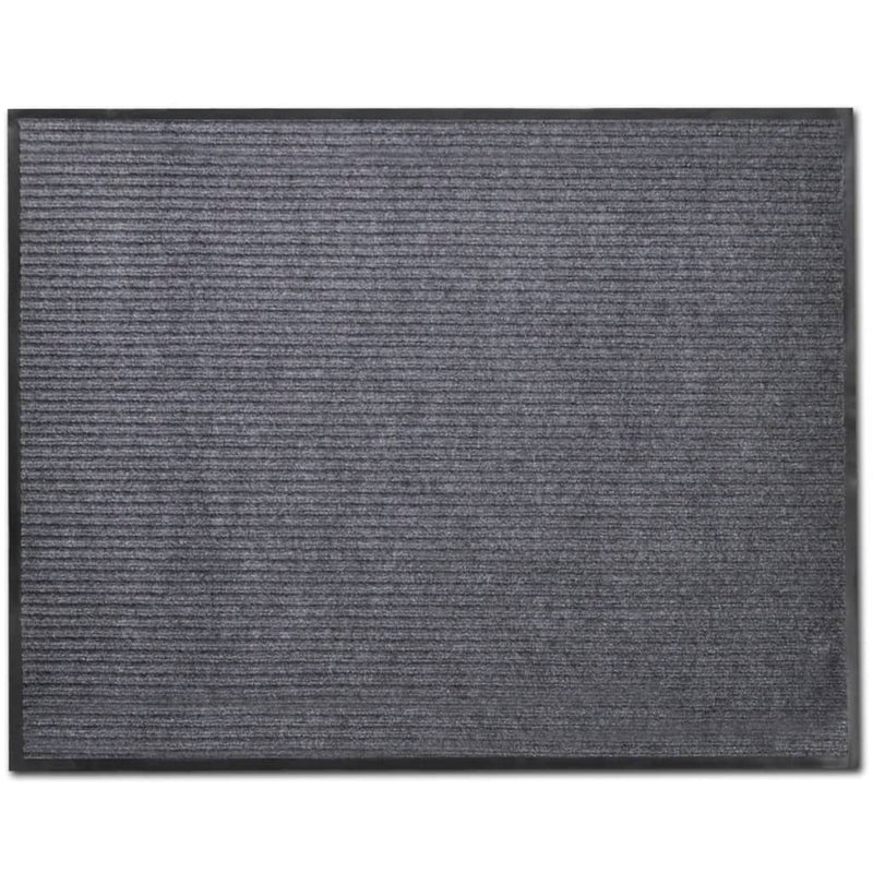 PVC Door Mats 2 pcs Grey 90x60 cm