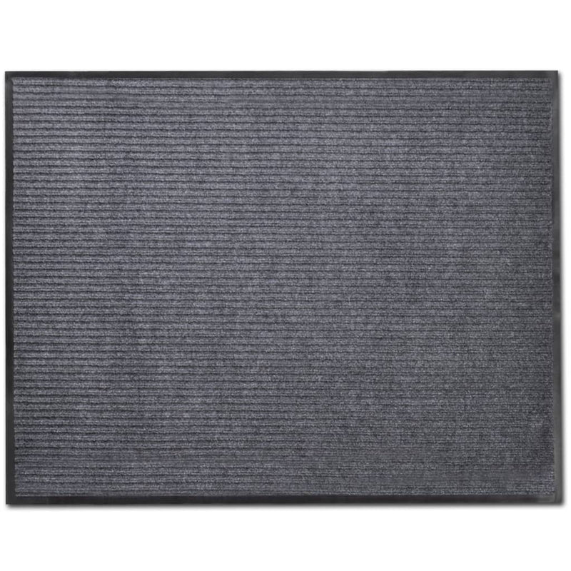 PVC Door Mats 4 pcs Grey 90x60 cm