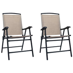 vidaXL Folding Chairs 2 pcs Texilene