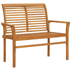 vidaXL Garden Bench 112 cm Solid Teak Wood 1