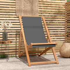 vidaXL Beach Chair Solid Teak Wood
