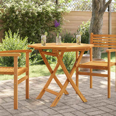 47418 vidaXL Folding Garden Table 85x85x76 cm Solid Teak Wood 1