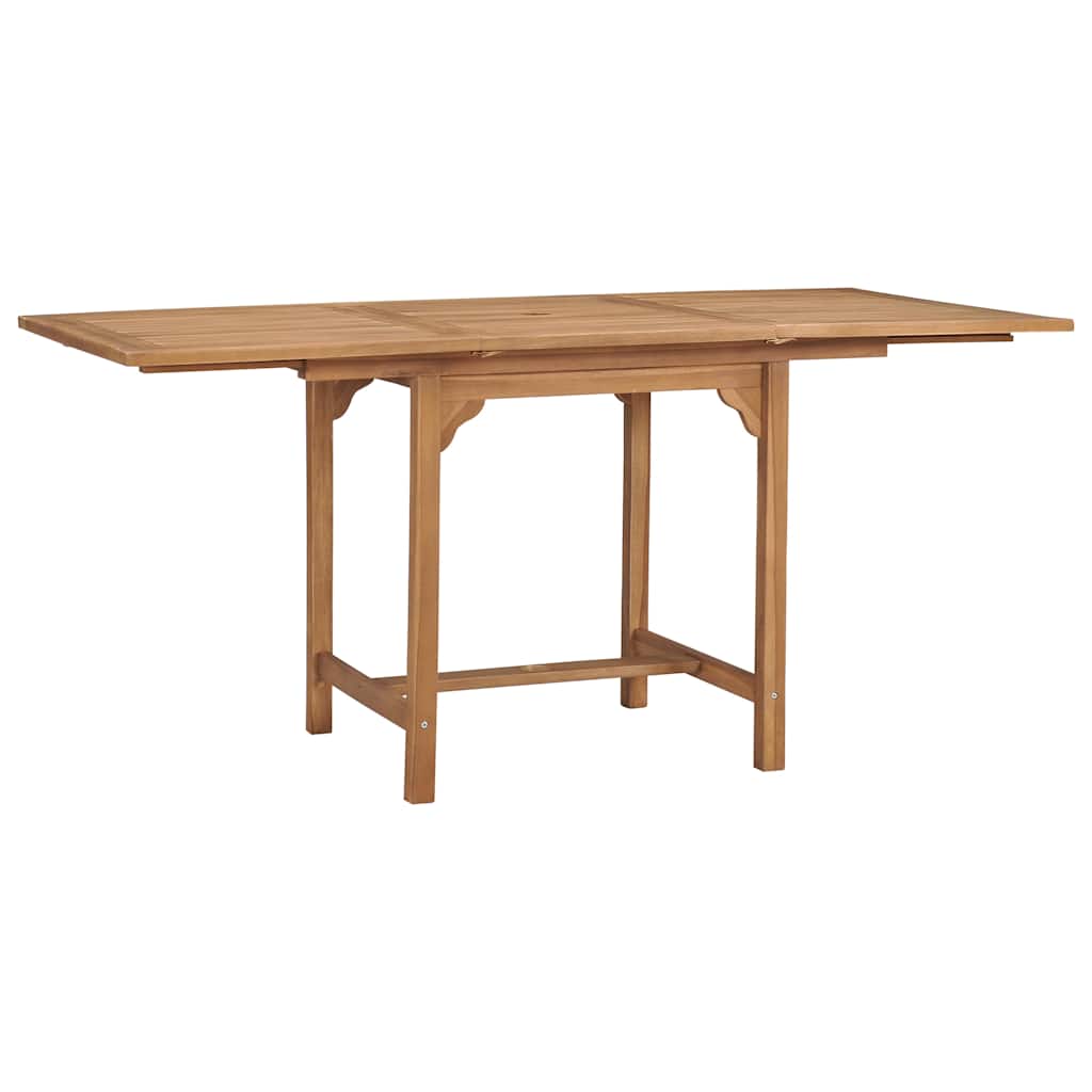 47420 vidaXL Extending Garden Table (110-160)x80x75cm Solid Teak Wood 2