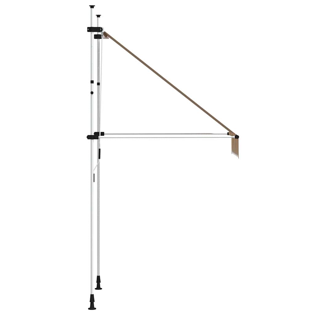 145830 vidaXL Manual Retractable Awning 100 cm Yellow and Blue Stripes 5
