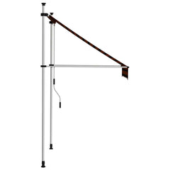 145834 vidaXL Manual Retractable Awning 100 cm Orange and Brown 3