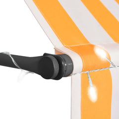 Manual Retractable Awning LED White Orange