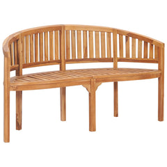 vidaXL Banana Bench 151 cm Solid Teak Wood 2