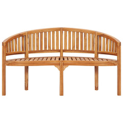vidaXL Banana Bench 151 cm Solid Teak Wood 4