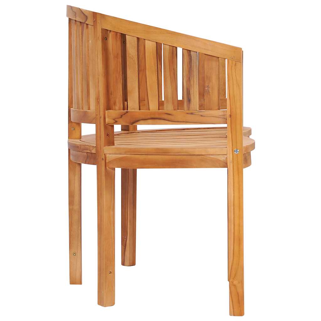 vidaXL Banana Bench 151 cm Solid Teak Wood 5