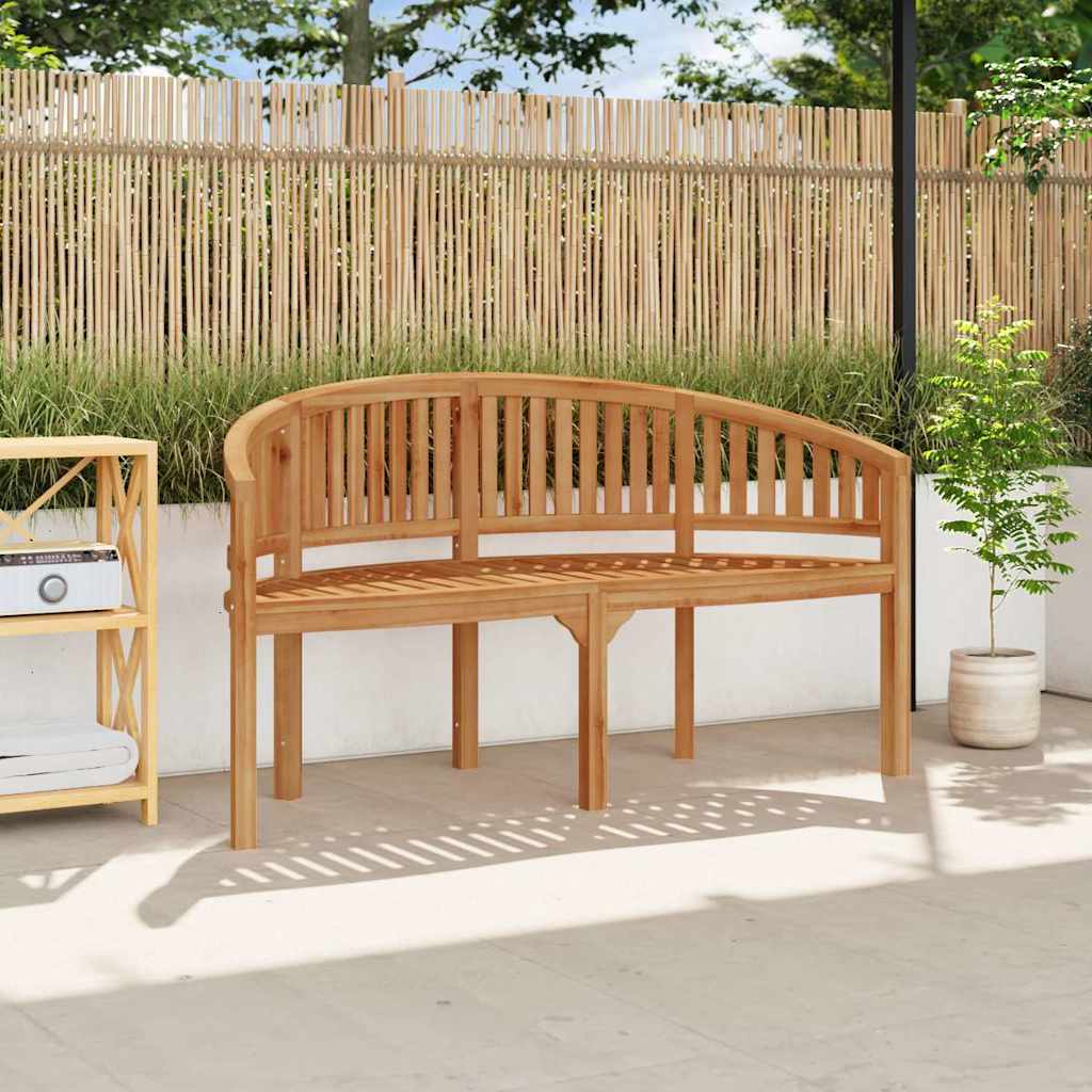vidaXL Banana Bench 151 cm Solid Teak Wood 1