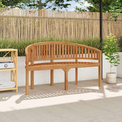 vidaXL Banana Bench 151 cm Solid Teak Wood 1