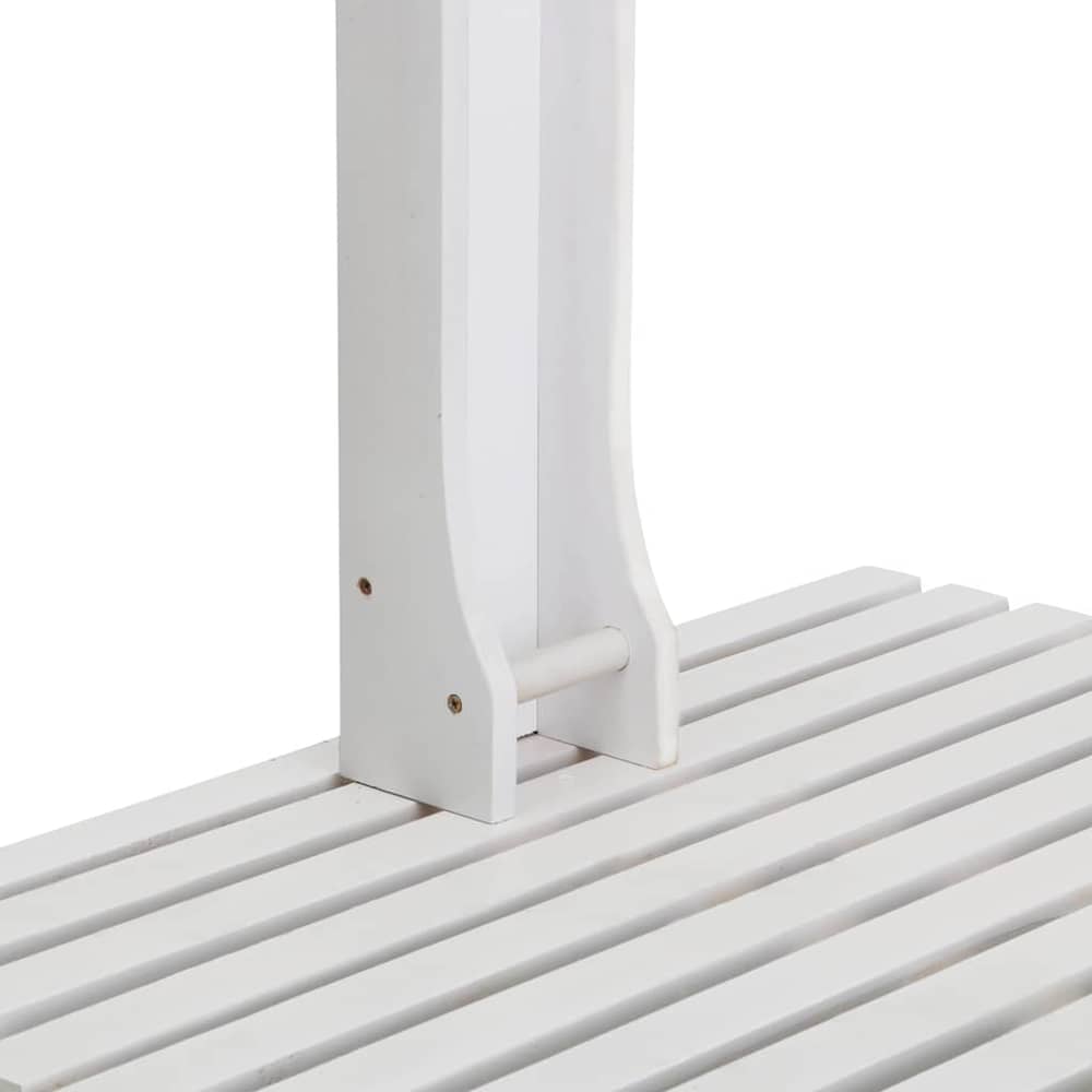 vidaXL Garden Shower White Wood 4