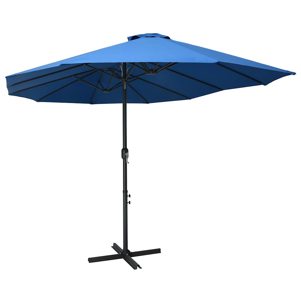 vidaXL Garden Parasol with Aluminium Pole 460x270 cm Blue 1