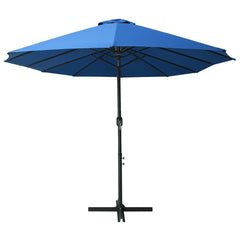 vidaXL Garden Parasol with Aluminium Pole 460x270 cm Blue 3