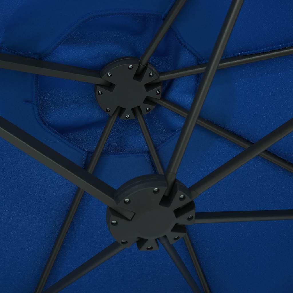 vidaXL Garden Parasol with Aluminium Pole 460x270 cm Blue 6