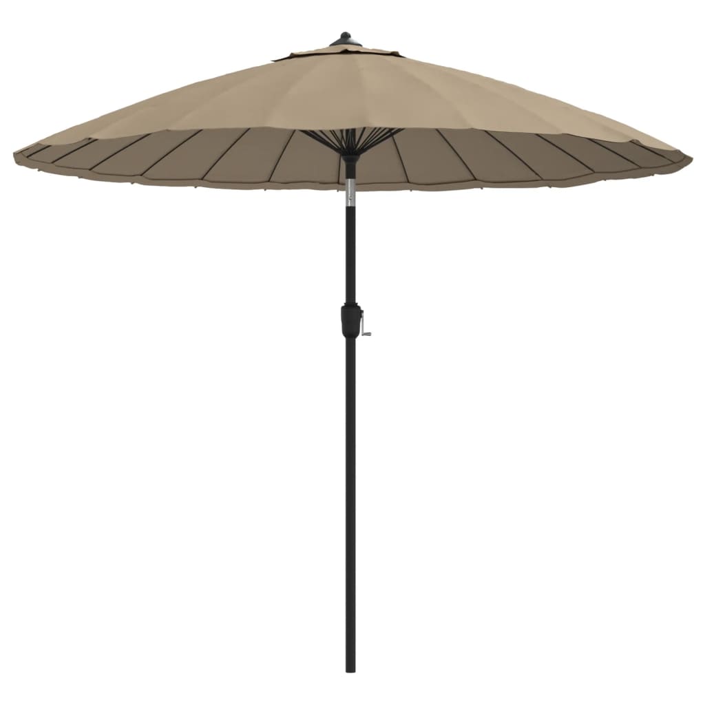 vidaXL Garden Parasol with Aluminium Pole 250 cm Taupe 2